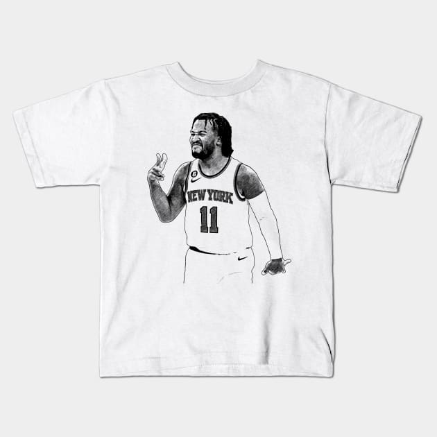 Jalen Brunson Kids T-Shirt by Puaststrol